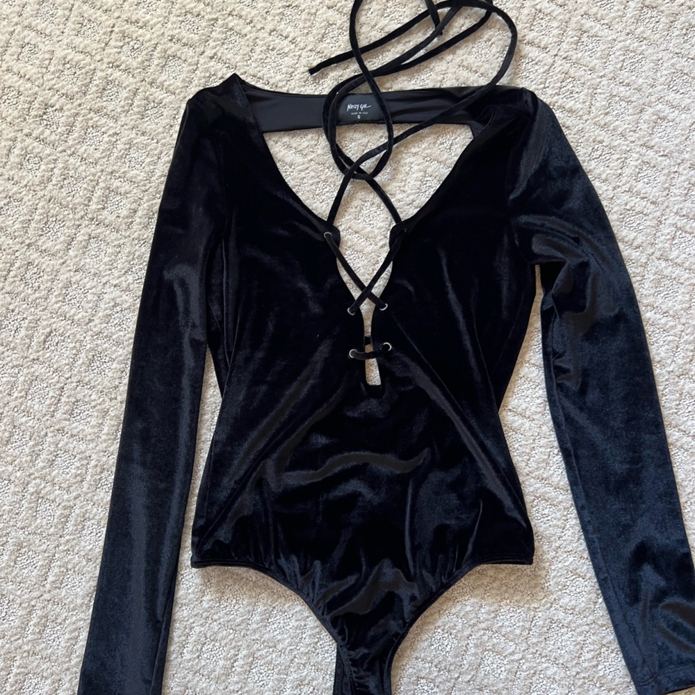 Velvet Crisscross Bodysuit